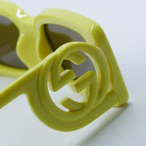 EXCLUSIVE SALE! GUCCI GG1325S 007 ACID YELLOW /BROWN SUNGLASSES main image 9